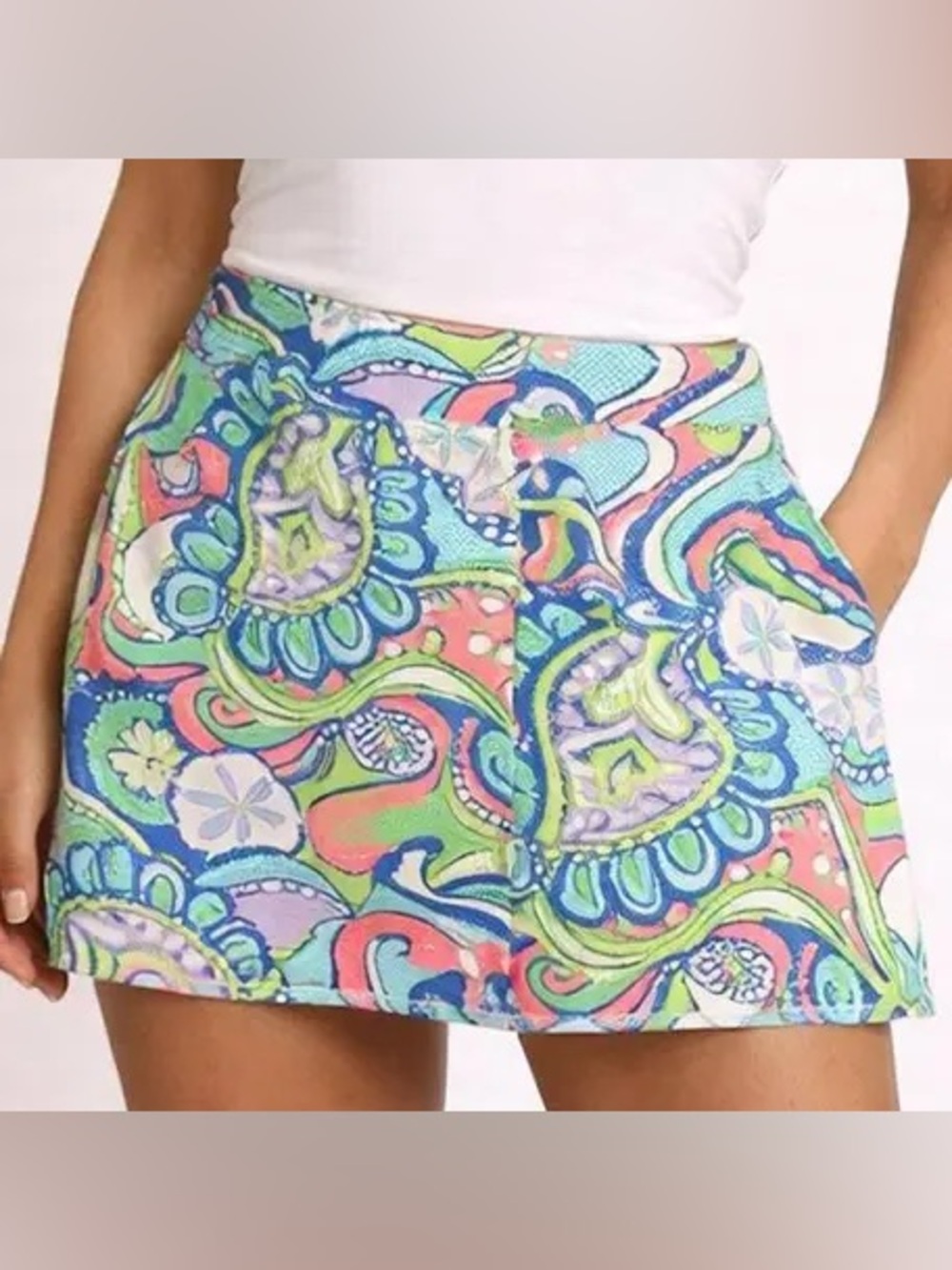 Lilly Pulitzer skort / mini skirt size 0 the brand's popular, retired "Conch